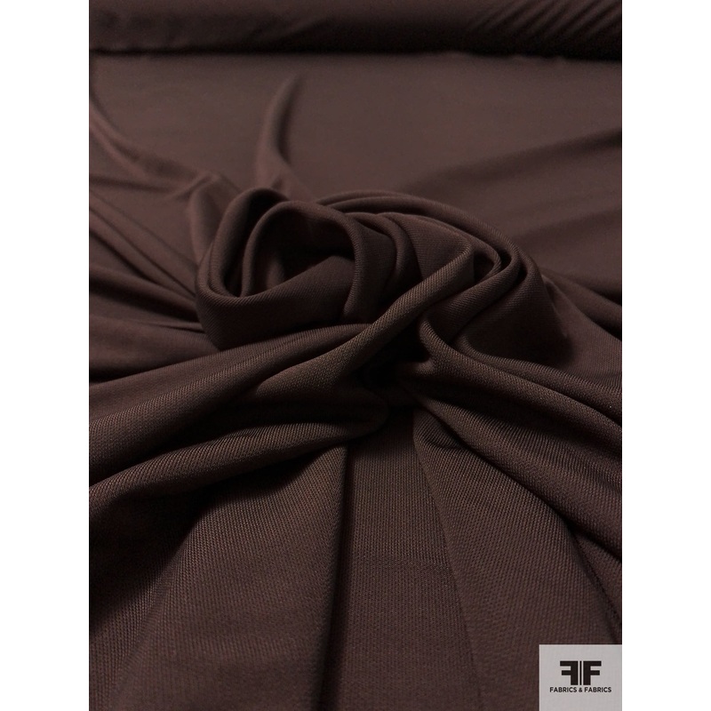 Solid Rayon Matte Jersey – Dark Brown Fabric by the Yard