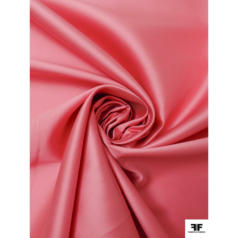 Made in Spain Silk-Polyester Zibeline with Fused Back – Rouge Pink Fabric by the Yard