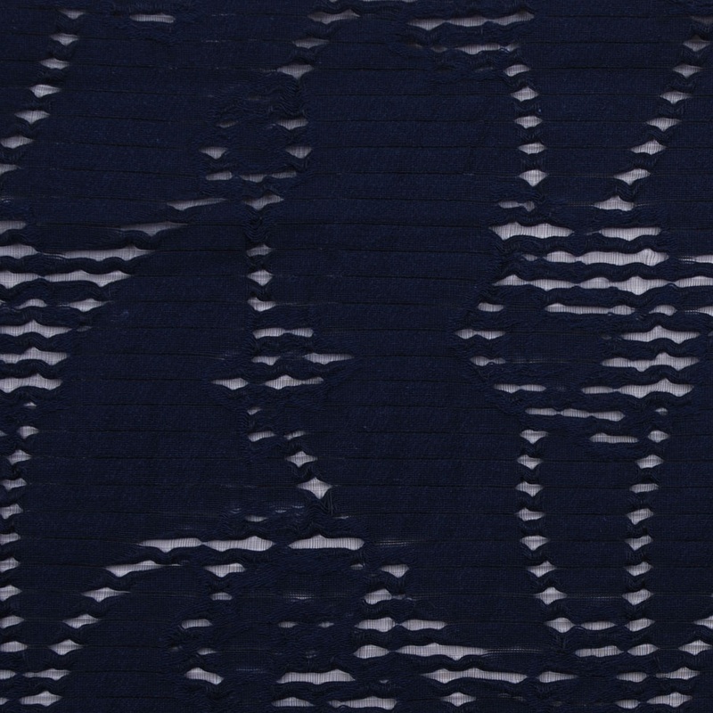 Navy Peekaboo Cotton Woven