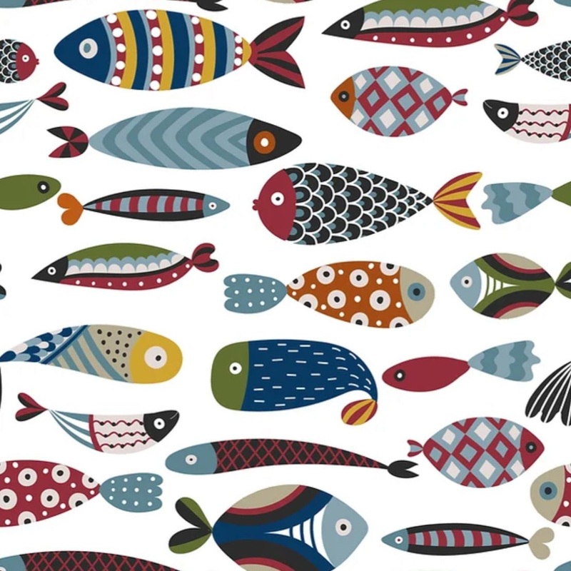 Printed Mini Matt Fish Per Met