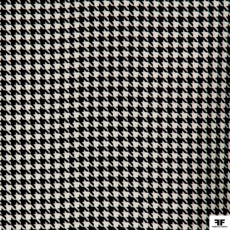 Wool Houndstooth – Black/White Fabric by the Yard