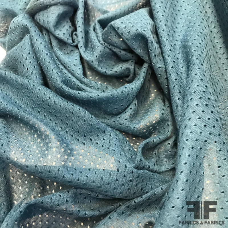 Athletic Mesh/Knit – Indigo Fabric by the Yard