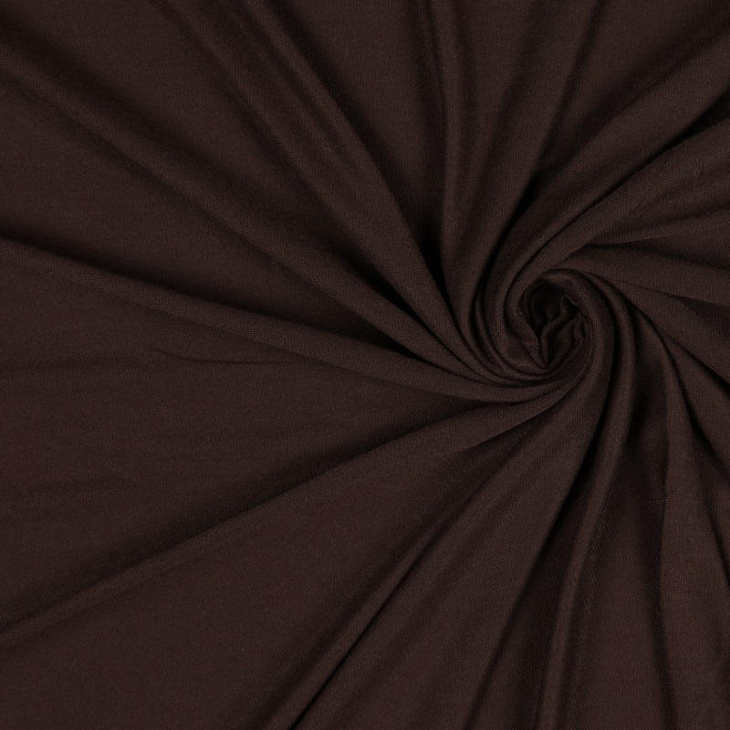 Chocolate Sheer Rayon Jersey