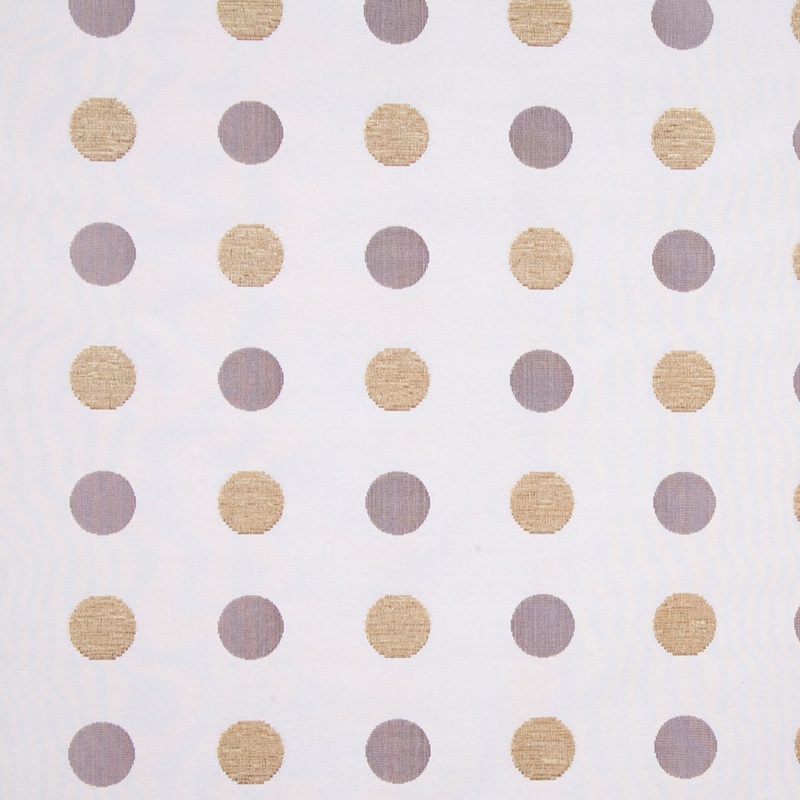 Cream/Antique Gold/Iridescent Brown Polka Dots Chenille