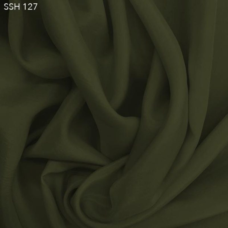 Silk Habotai (China Silk) – Khaki Green Fabric by the Yard