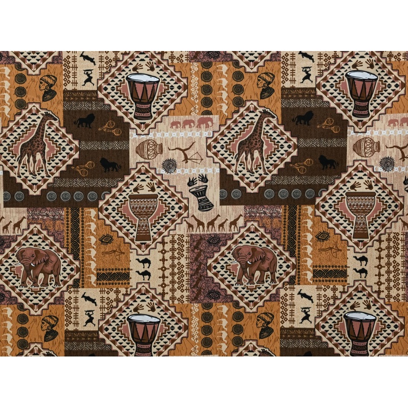 150cm 100% Cotton Makoti Ethnic Print DR2609-7 DR2609-7