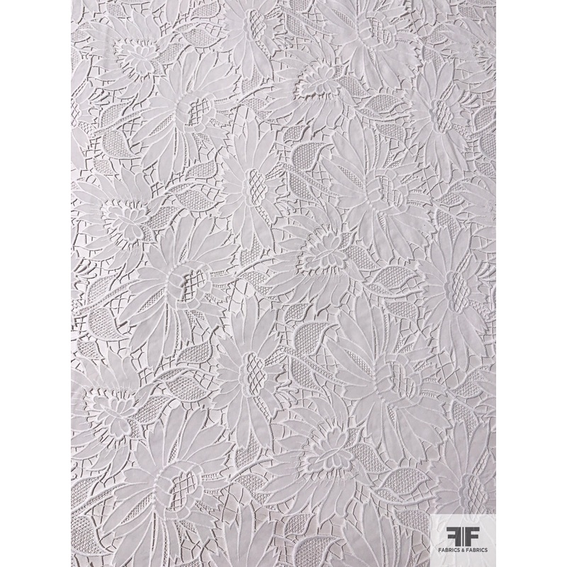 Pamella Roland CDC-Based Lightweight Guipure Lace – Off-White Fabric by the Yard