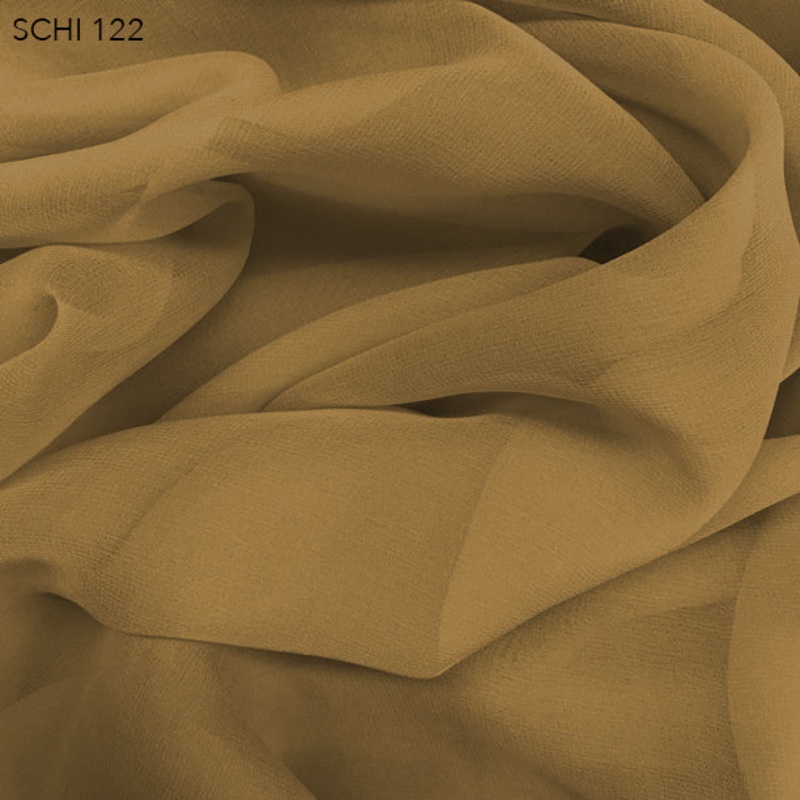 Silk Chiffon – Deep Camel Fabric by the Yard