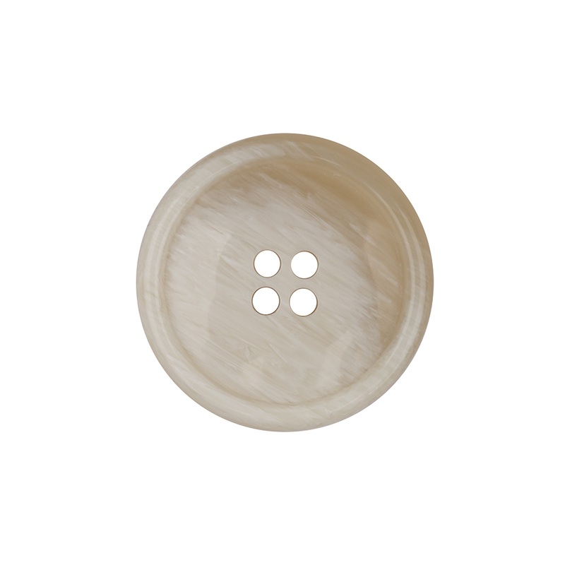 Turtledove and Kelp Striated 4-Hole Plastic Jacket Button – 36L/23mm