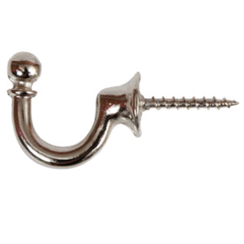 2’S Metal Tieback Hooks Chrome P10-N512