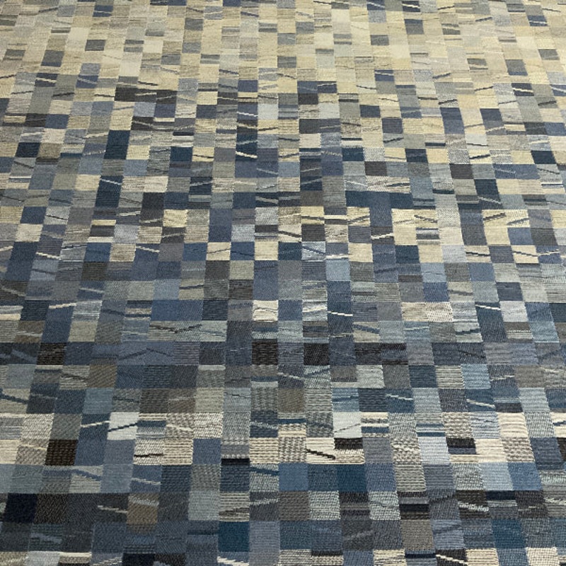 Arc-Com Shift Midnight Geometric Blue Upholstery Fabric Order Product