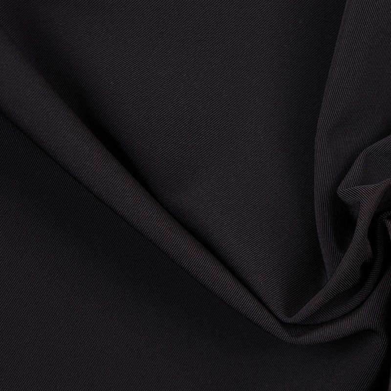 Black Solid Poly Gabardine