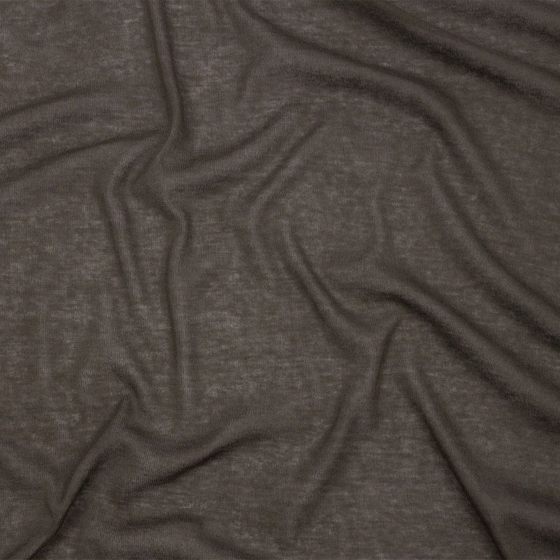 Famous Designer Gray Lightweight Cotton Interlock Knit