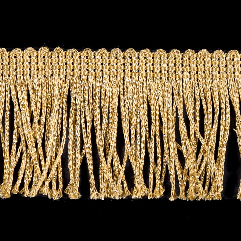 2″ Gold Metallic Fringe