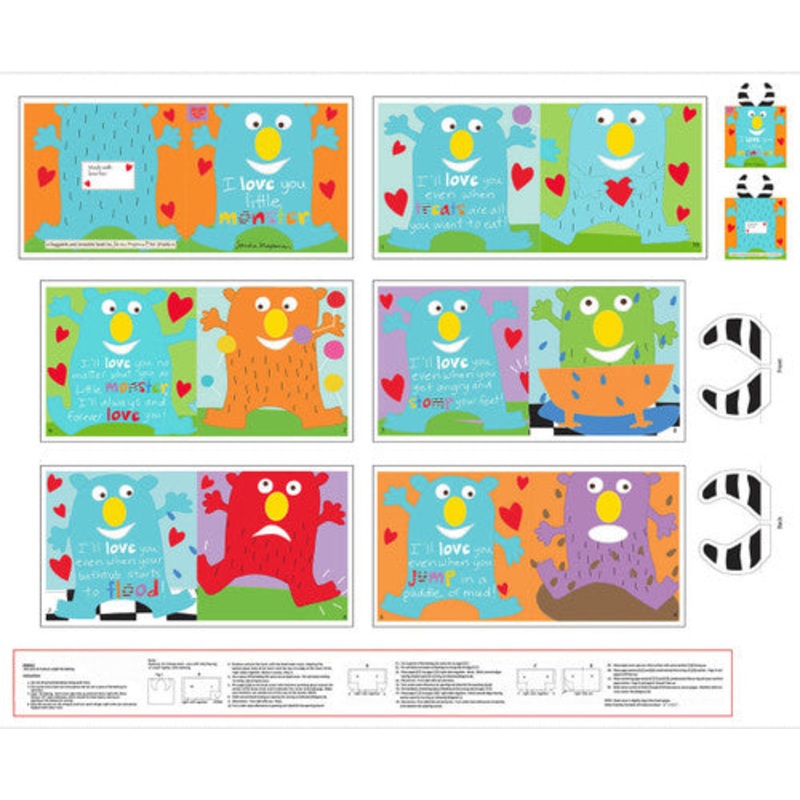 Huggable & Loveable 36″ Book Panel – Little Monster