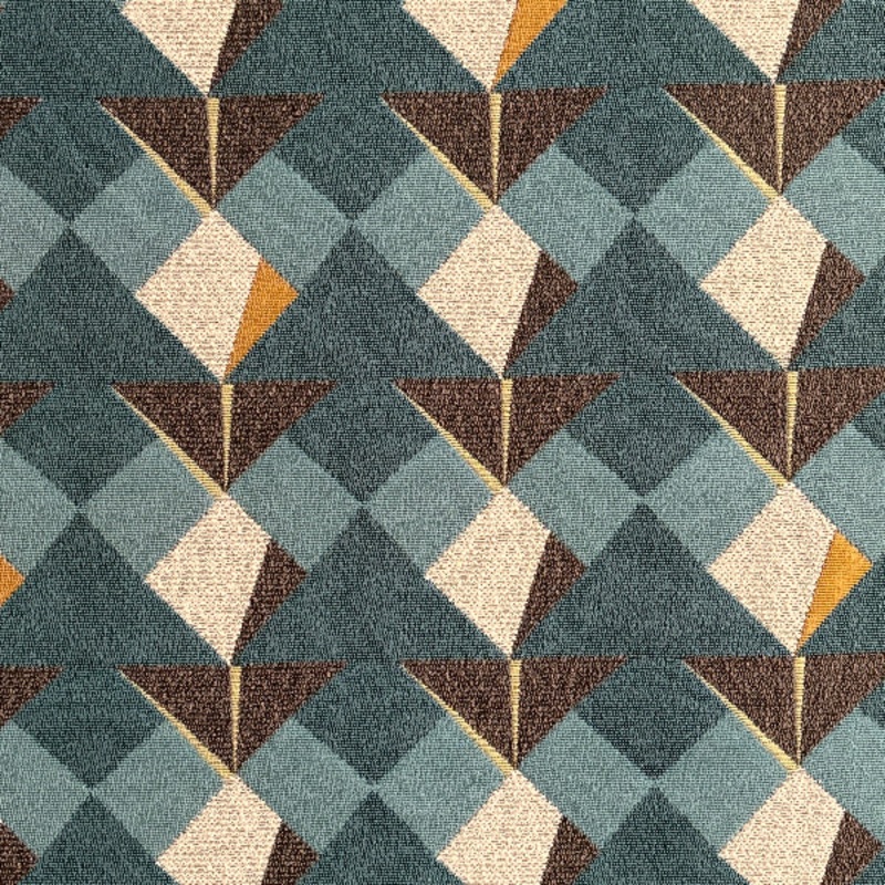 Koi Color 22 Colorful Geometric Blue Upholstery Fabric Order Product