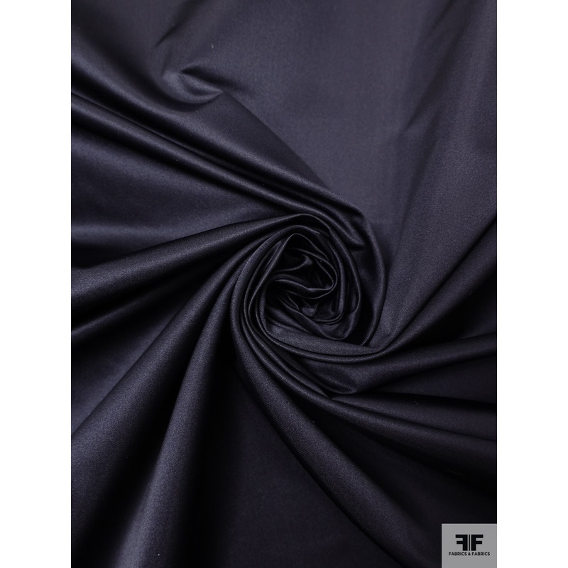 Made in Japan Solid Silk-Rayon Duchess Satin – Midnight Navy Fabric by the Yard
