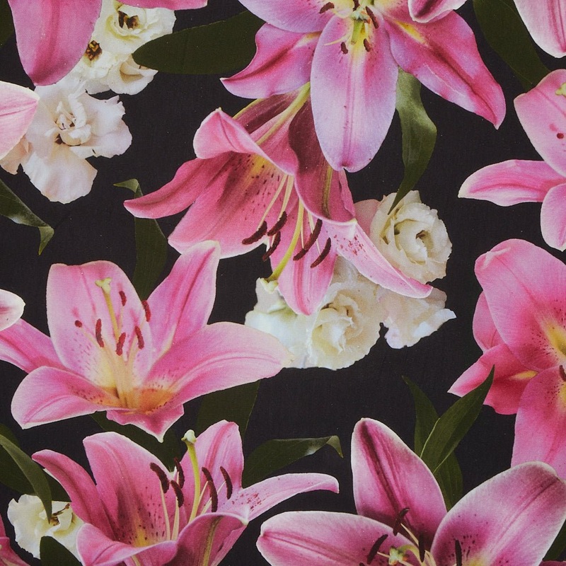 Printed Cotton Linen 140cm Star Gazer Black – Discontinued