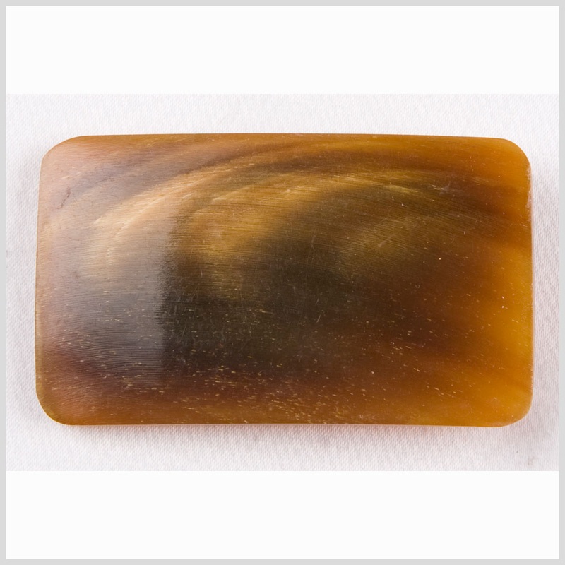 Reddish-Light Brown Horn Button – 1″ x 1.5″