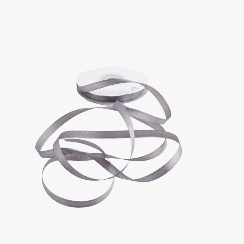 Satin Ribbon 8mm Dark Grey #3171 Per Met