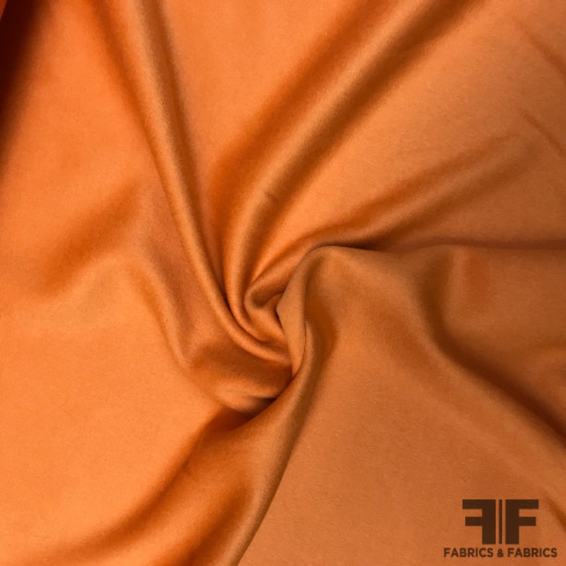 Wool Coating – Orange Fabric by the Yard