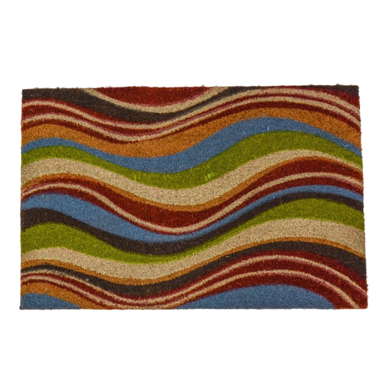 45X75cm Elegant Coir Door Mat Waves D25-25011