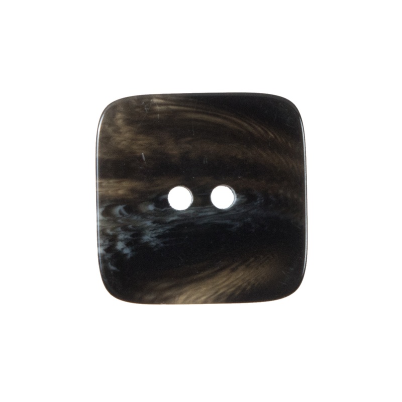 Black Square Two-Hole Plastic Button – 36L/23mm