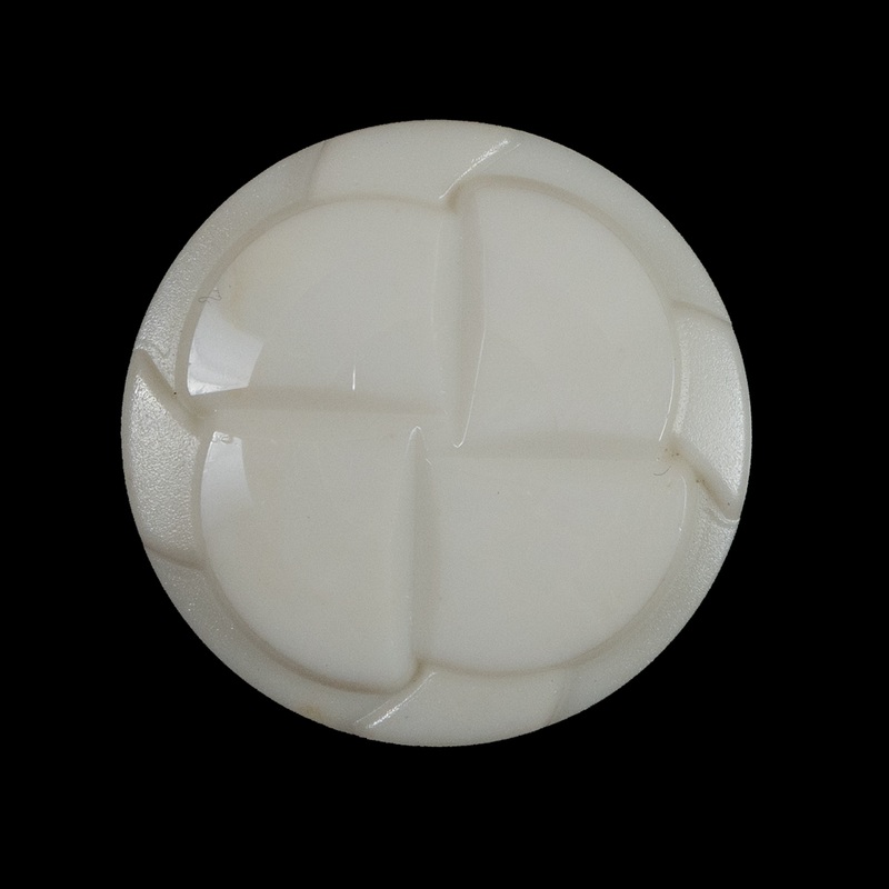Antique White Textured Shank-Back Button – 44L/28mm