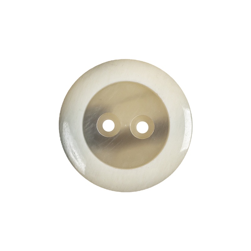 Cannoli Cream and Gray Swirled 2-Hole Plastic Dish Button – 36L/23mm