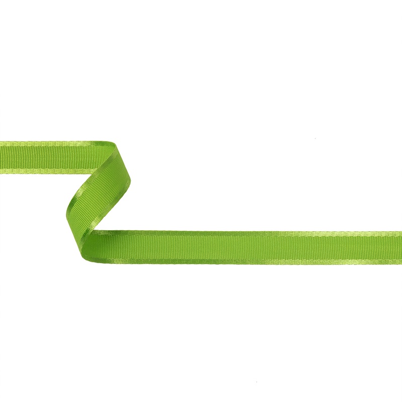 Lime Satin-Edged Grosgrain Ribbon – 0.625″