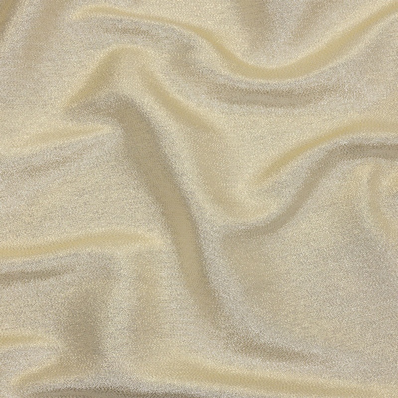 Metallic Polyester Lame – White and Gold – Glimmer Collection