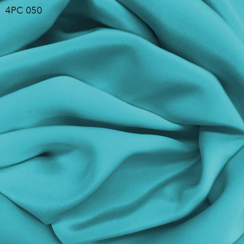4 Ply Silk Crepe – Aruba Blue Fabric by the Yard