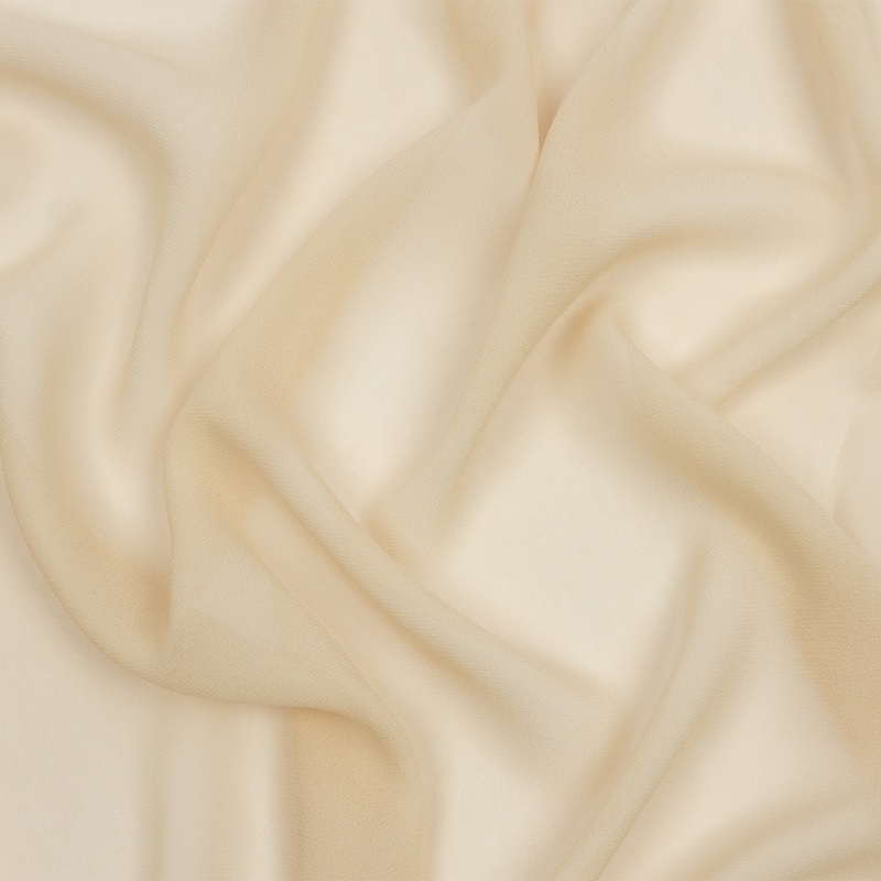 Famous Australian Designer Light Semolina Viscose Georgette