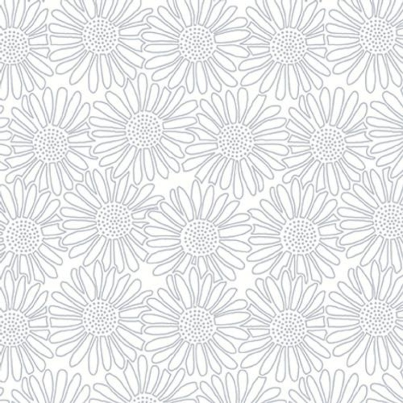 Quilters Flour VI   –  1688-01W Stacked Daisies
