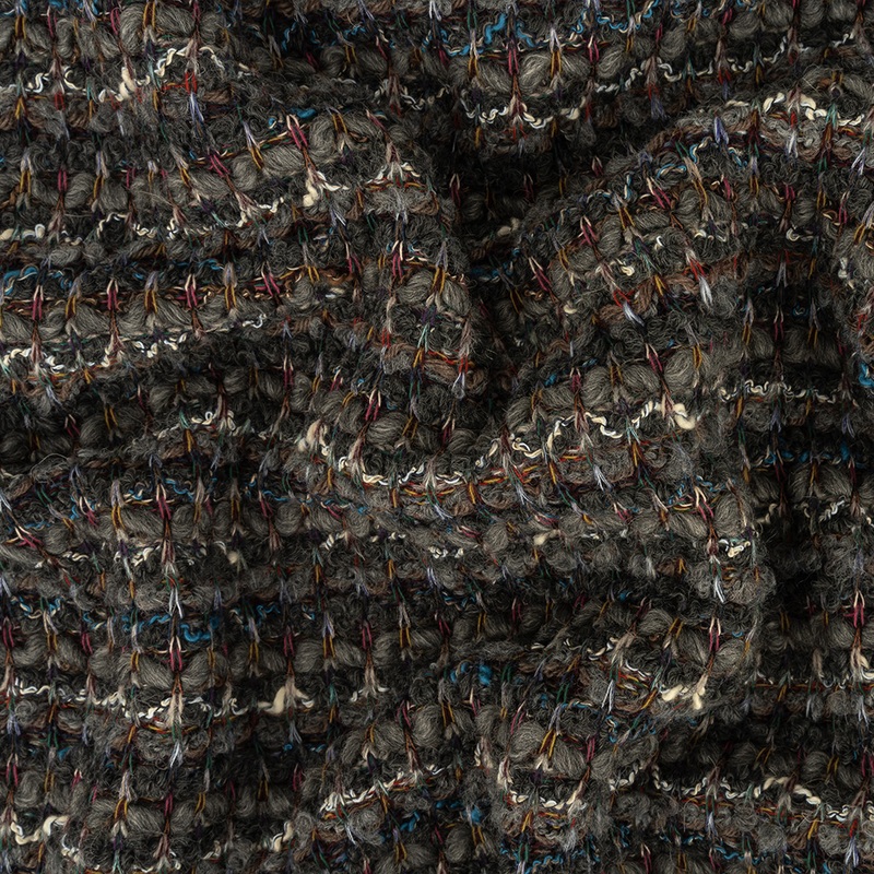 Raven, Gray and Multicolor Striped Chunky Wool Knit