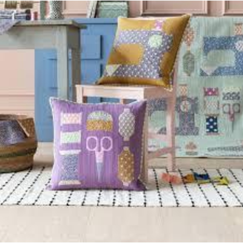 Sanctuary – Make Do and Mend Pillow Kit – Eggplant – Makes 1 Pillow