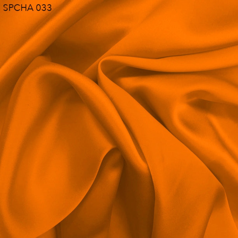 Silk Charmeuse – Citrus Orange Fabric by the Yard