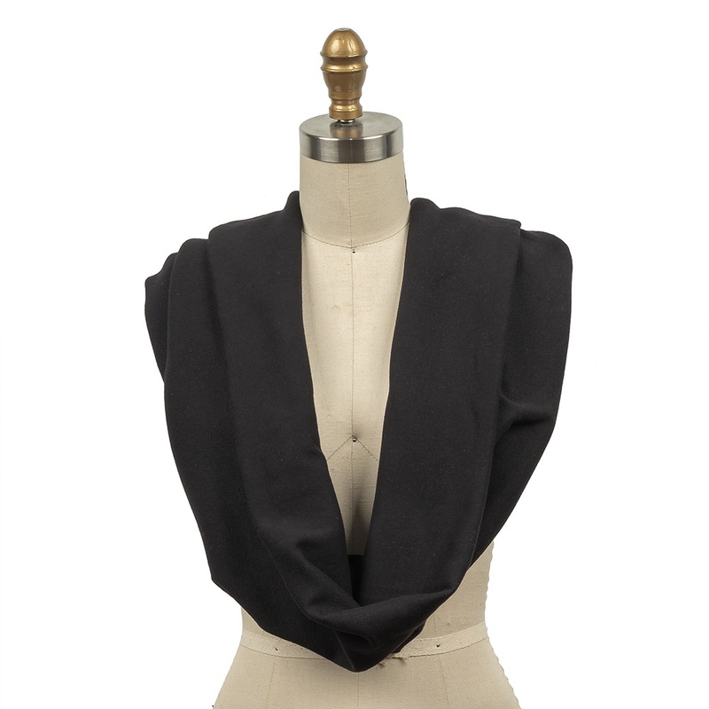 Cotton Tubular 1×1 Rib Knit – Black