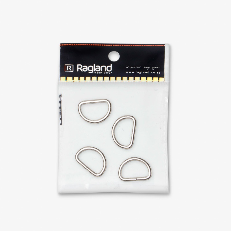 D-Ring Metal 20mm Pack of 4