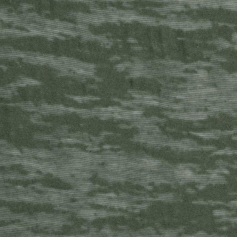 Dark Olive Cotton-Polyester Burnout Jersey