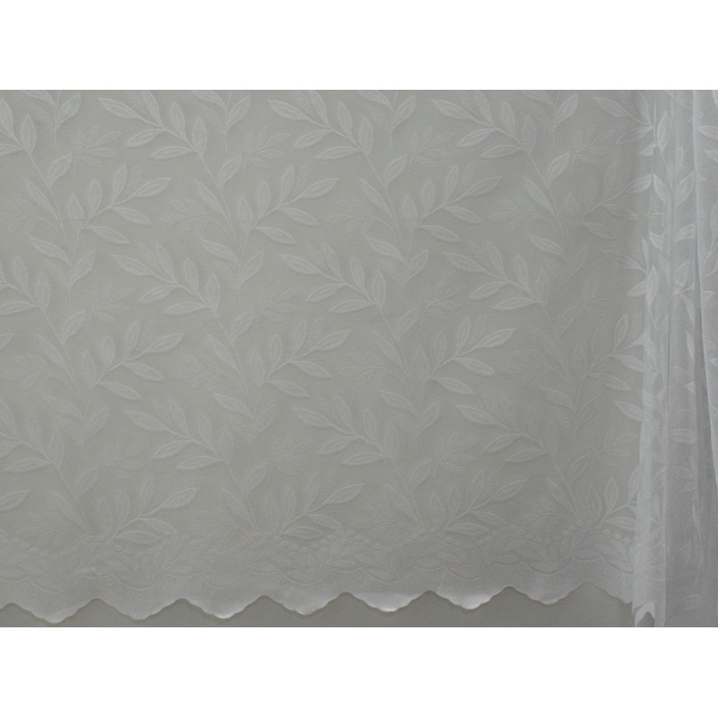 Jacquard Lace Curtain White LC126 180cm