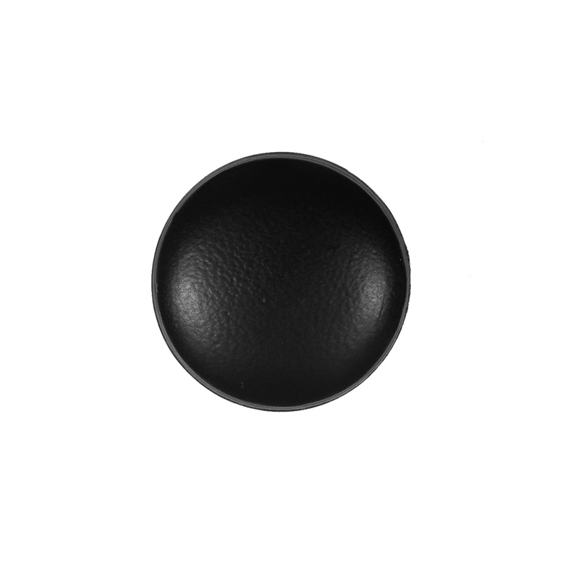 Shank Back Zamac Button – 32L/20mm – Black with Gunmetal Gray Metal Rim