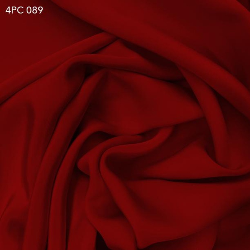 4 Ply Silk Crepe – Brick Red Fabric by the Yard