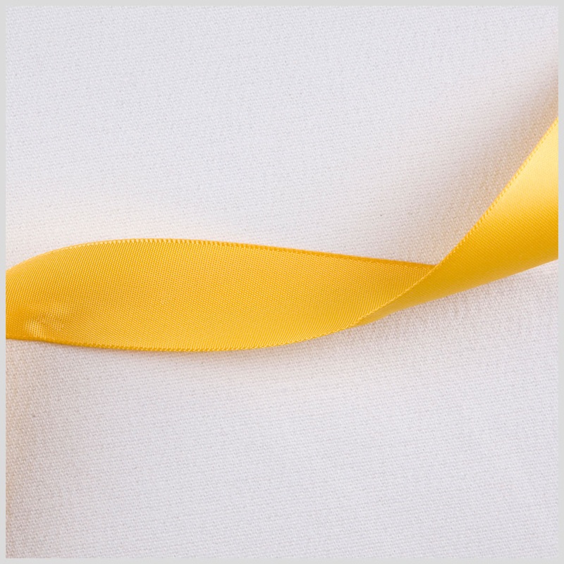 7/8″ Yellow Gold Single Face Satin Ribbon
