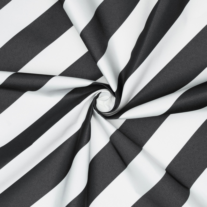 BAHAMAS Imported Outdoor Fabric Black/White 02-41-1 Per Met