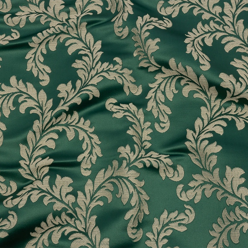 Drapery Jacquard – Emerald Elegant Ferns – British Imported