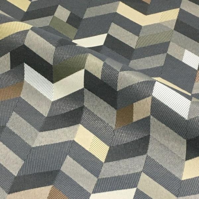 Maharam Parquet Alpha Chevron Crypton Gray Upholstery Fabric Order Product
