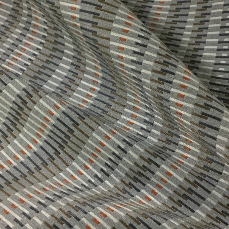 Momentum Journal Stone Stripe Gray Upholstery Fabric Order Product