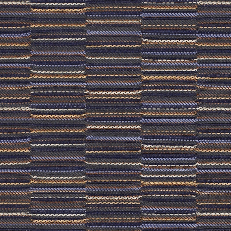 Momentum LineUp Baltic Staggered Stripe Blue Upholstery Fabric Order Product