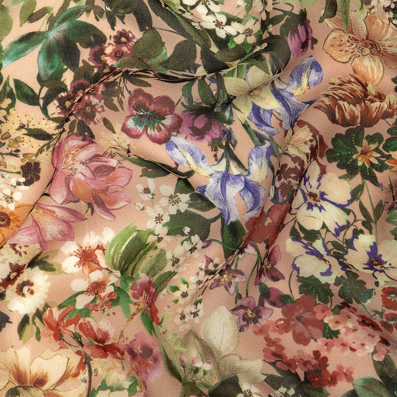 Mood Exclusive Pink Botanical Bounty Viscose Georgette